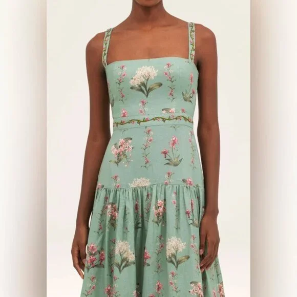 Agua by Agua Bendita's Lima Orquidea tiered embellished dress $920 size S - Picture 4 of 7